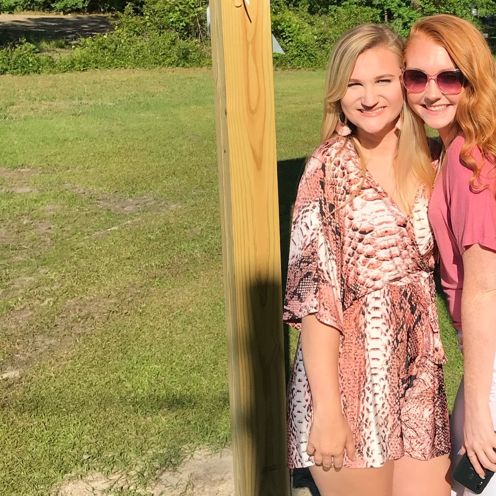 Pink Snake Print Romper